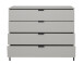 Kommode >Boulder< in Kreidegrau matt Lack QF - 119x102x45cm (BxHxT)