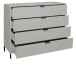 Kommode >Boulder< in Kreidegrau matt Lack QF - 119x102x45cm (BxHxT)