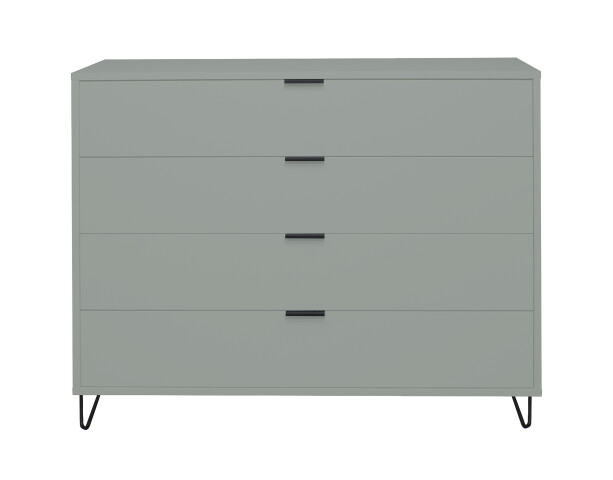 Kommode >Boulder< in Pine Green matt Lack DB - 119x102x45cm (BxHxT)