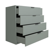 Kommode >Boulder< in Pine Green matt Lack BG - 81x87x45cm (BxHxT)