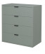 Kommode >Boulder< in Pine Green matt Lack BG - 81x87x45cm (BxHxT)