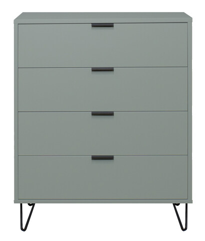 Kommode >Boulder< in Pine Green matt Lack DB - 81x102x45cm (BxHxT)