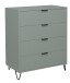 Kommode >Boulder< in Pine Green matt Lack DB - 81x102x45cm (BxHxT)