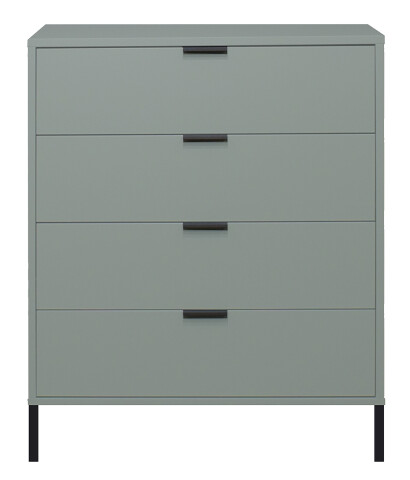 Kommode >Boulder< in Pine Green matt Lack QF - 81x102x45cm (BxHxT)