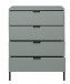 Kommode >Boulder< in Pine Green matt Lack QF - 81x102x45cm (BxHxT)