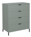 Kommode >Boulder< in Pine Green matt Lack QF - 81x102x45cm (BxHxT)