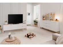 Sideboard >Elwood< in Weiß matt - 179x90x40.5cm (BxHxT)