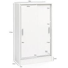 Aktenschrank in Weiß - 60x29x108cm (LxBxH)