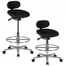 Arbeitshocker in Schwarz - 60x60x114 (LxBxH)