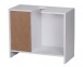 Waschbeckenunterschrank in Weiß - 63x30x54cm (LxBxH)