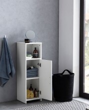 Badkommode in Weiß - 30x30x96cm (LxBxH)