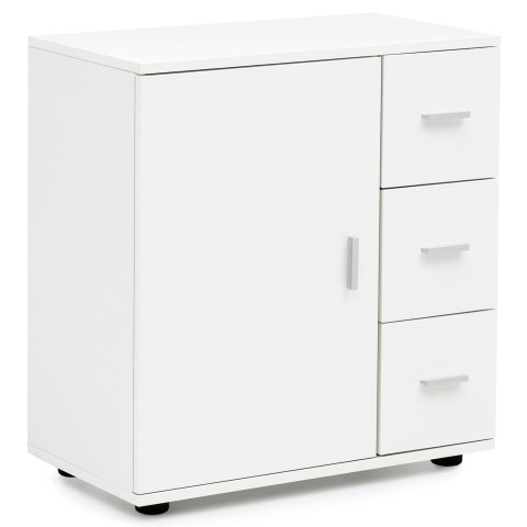 Beistellschrank in Weiß - 60x33x66cm (LxBxH)