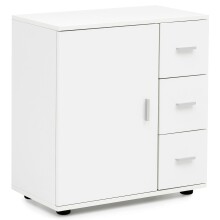 Beistellschrank in Weiß - 60x33x66cm (LxBxH)