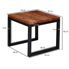 Beistelltisch in Braun - 45x45x40 (LxBxH)