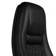 Bürostuhl in Schwarz aus Echtes Leder - 70x68x130cm (LxBxH)