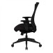Bürostuhl in Schwarz aus Stoff - 65x65x113cm (LxBxH)