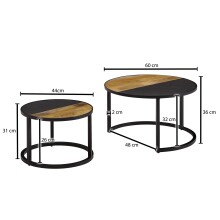 Couchtisch (2er Set) - 60cm (L)