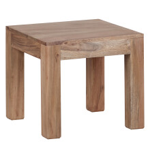 Couchtisch in Braun aus Massivholz Akazie - 45x45x40cm...