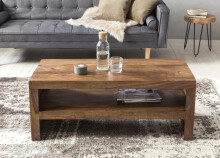 Couchtisch in Braun aus Sheesham Massivholz - 45x110x45cm (LxBxH)