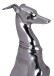 Dekofigur in Silber aus Aluminium - 18x25x70cm (LxBxH)