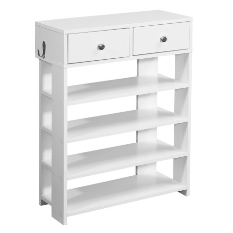Schuhschrank in Weiß - 60x24x79cm (LxBxH)