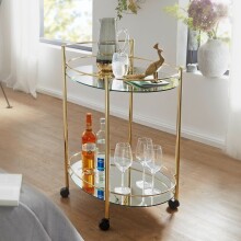 Servierwagen in Gold - 67x46x79 (LxBxH)
