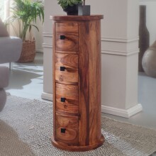 Design Sideboard Sheesham Massivholz 35x85x35 cm |...