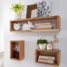 Wandregal (3er Set) in Braun - 80x15x20 (LxBxH)