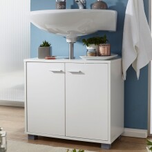 Waschbeckenunterschrank in Weiß - 60x30x55cm (LxBxH)