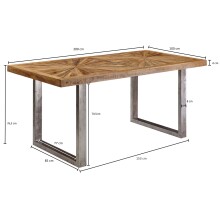 Esstisch in Braun - 100x200x76 (LxBxH)