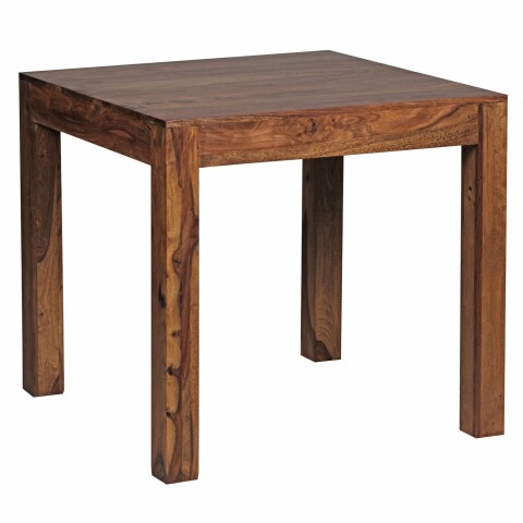 Esstisch in Braun aus Massivholz Sheesham - 80x80x76cm (LxBxH)