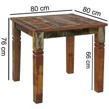 Esstisch in Braun - 80x80x76 (LxBxH)