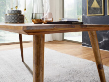 Esstisch in Braun aus Sheesham Massivholz - 60x120x76cm (LxBxH)