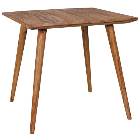 Esstisch in Braun aus Sheesham Massivholz - 80x80x76cm (LxBxH)