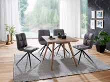 Esstisch in Braun aus Sheesham Massivholz - 80x80x76cm (LxBxH)