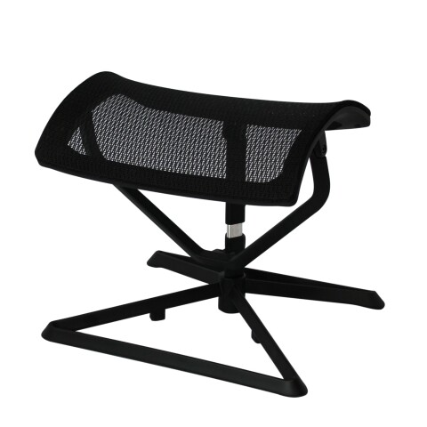 Fußhocker in Schwarz aus Stoff - 43x33x46cm (LxBxH)