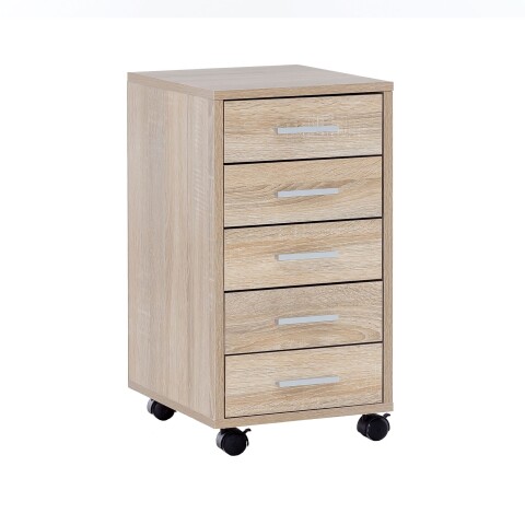 Rollcontainer in Braun - 33x63x38cm (BxHxT)