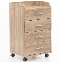 Rollcontainer in Braun - 40x33x71 (LxBxH)