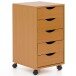 Rollcontainer in Braun - 33x38x64 (LxBxH)