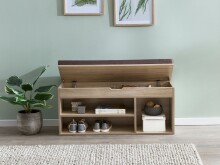 Schuhbank in Grau - 104x32x51cm (LxBxH)