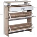 Schuhkipper in Grau - 80x24x95cm (LxBxH)