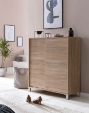 Schuhschrank in Braun - 100x38x108 (LxBxH)