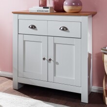Sideboard >WL6.387< weiß mit 2 Schubladen /...