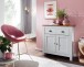 Sideboard >WL6.387< weiß mit 2 Schubladen / Türen - 79x81x34,5cm (BxHxT)