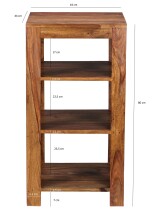 Standregal in Braun - 44x44x80 (LxBxH)