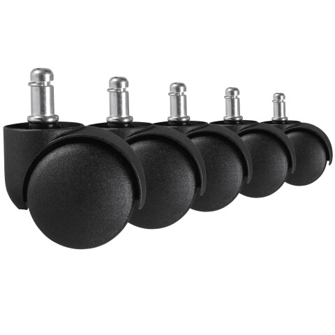 Möbelrolle (5er Set) in Schwarz aus 100% Polyurethan - 5x5x5cm (LxBxH)
