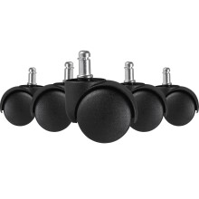Möbelrolle (5er Set) in Schwarz aus 100% Polyurethan...