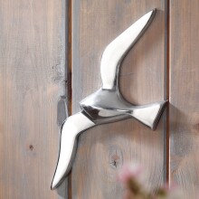 Wanddekoobjekt in Silber aus Aluminium - 30x3x13cm (LxBxH)