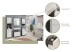 Hochschrank >Sandusky< in rauchsilber/weiß hochglanz - 63x191x24cm (BxHxT)