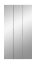 Garderobenschrank >Paterson< in weiß/weiß hochglanz - 91x193x34cm (BxHxT)